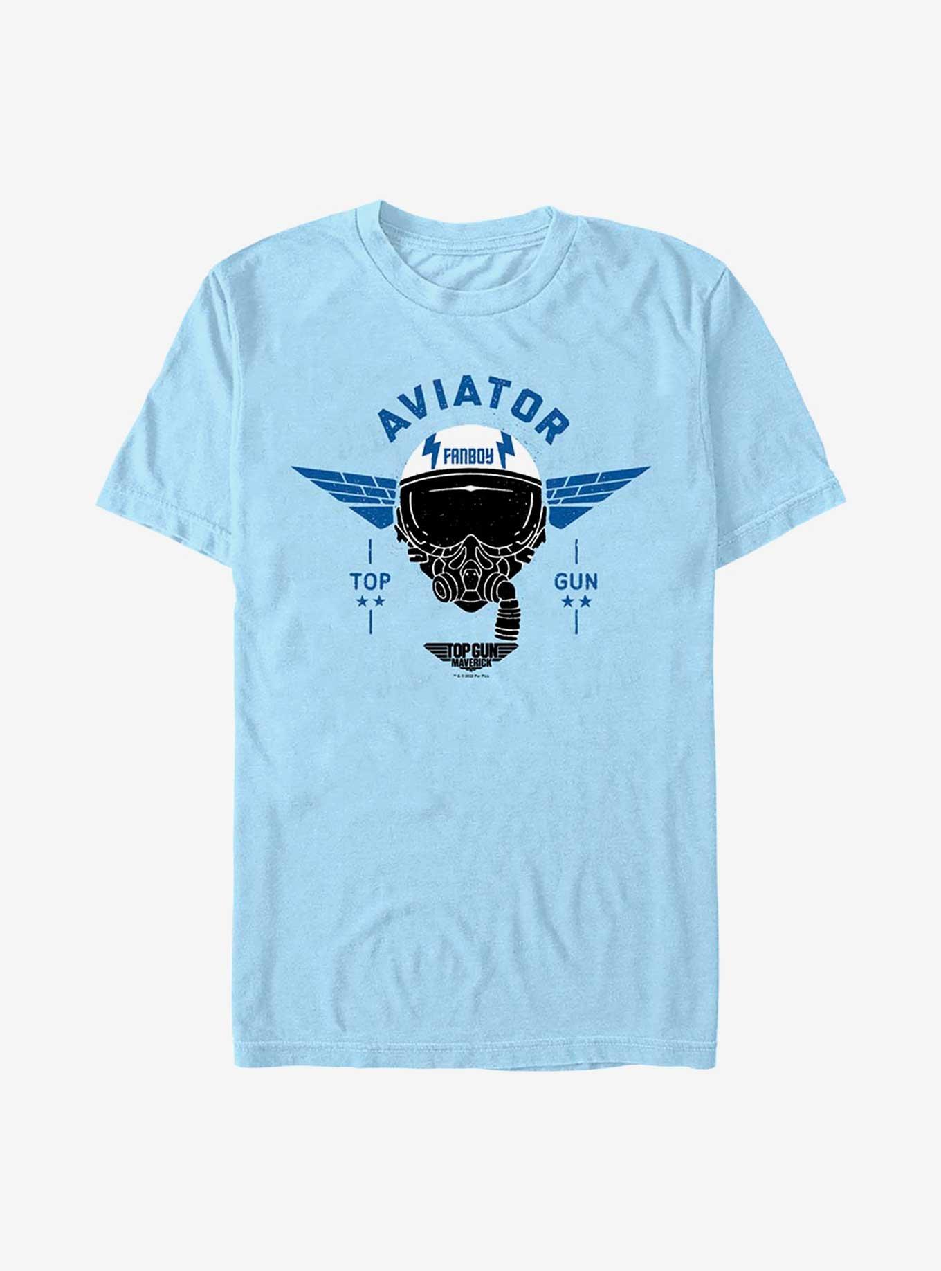 Top Gun Maverick Fanboy Aviator T-Shirt, LT BLUE, hi-res