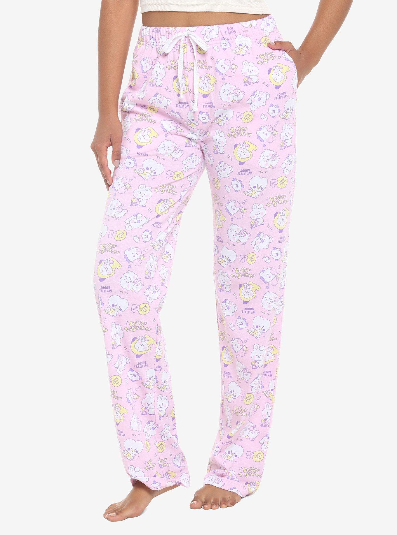 BT21 My Little Buddy Pajama Pants, PINK, hi-res