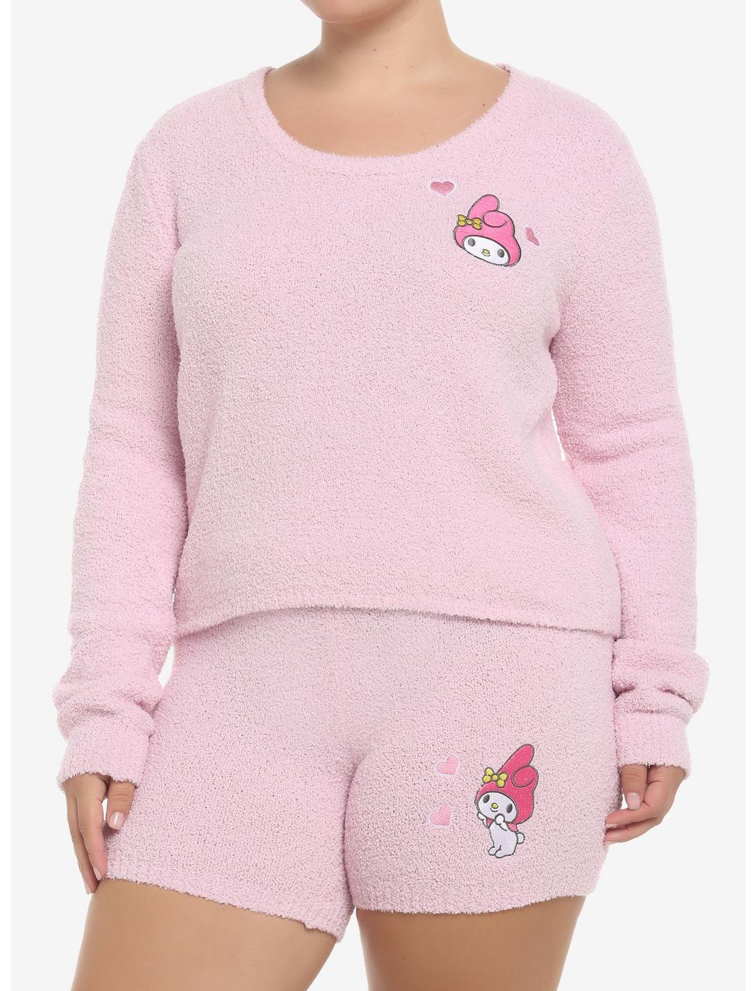My Melody Hearts Girls Lounge Set Plus Size, PINK, hi-res