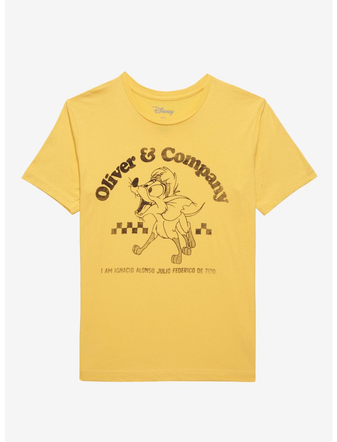 Disney Oliver & Company Tito Distressed Portrait T-Shirt - BoxLunch Exclusive, GOLDEN YELLOW, hi-res