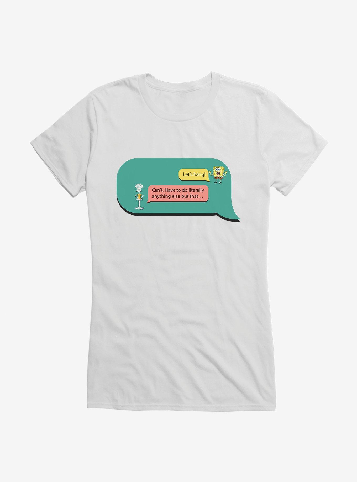 SpongeBob SquarePants Text Bubble Let's Hang Girls T-Shirt, , hi-res