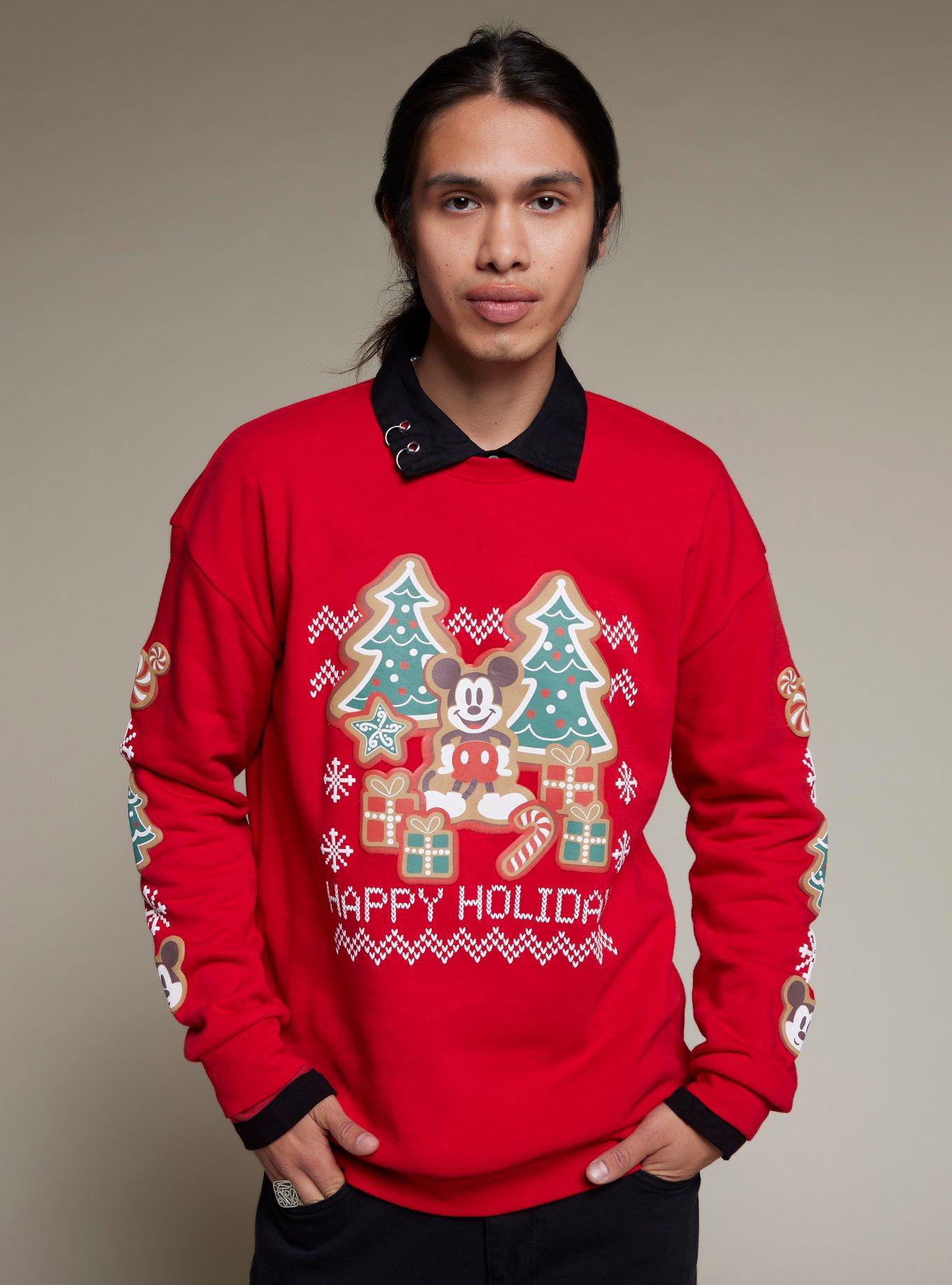 Our Universe Disney Holiday Mickey Mouse Gingerbread Sweatshirt Hot Topic