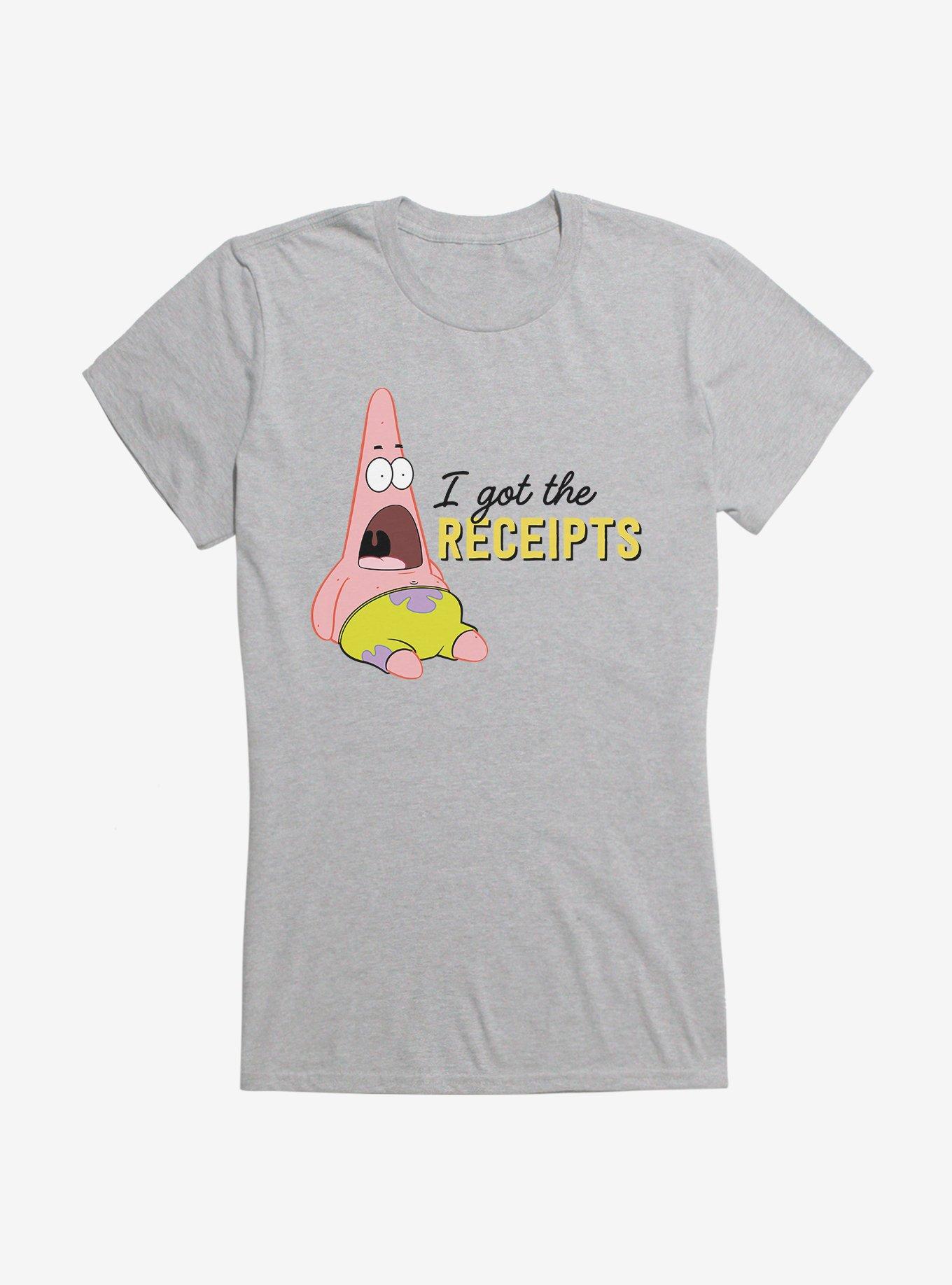 SpongeBob SquarePants Patrick I Got The Receipts Girls T-Shirt, , hi-res
