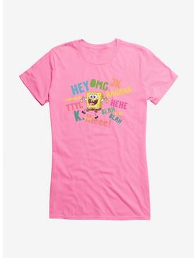 SpongeBob SquarePants Text Verbiage Girls T-Shirt, , hi-res