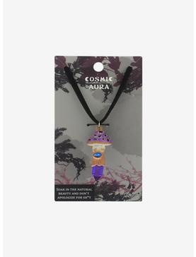 Purple Mushroom Crystal Necklace, , hi-res