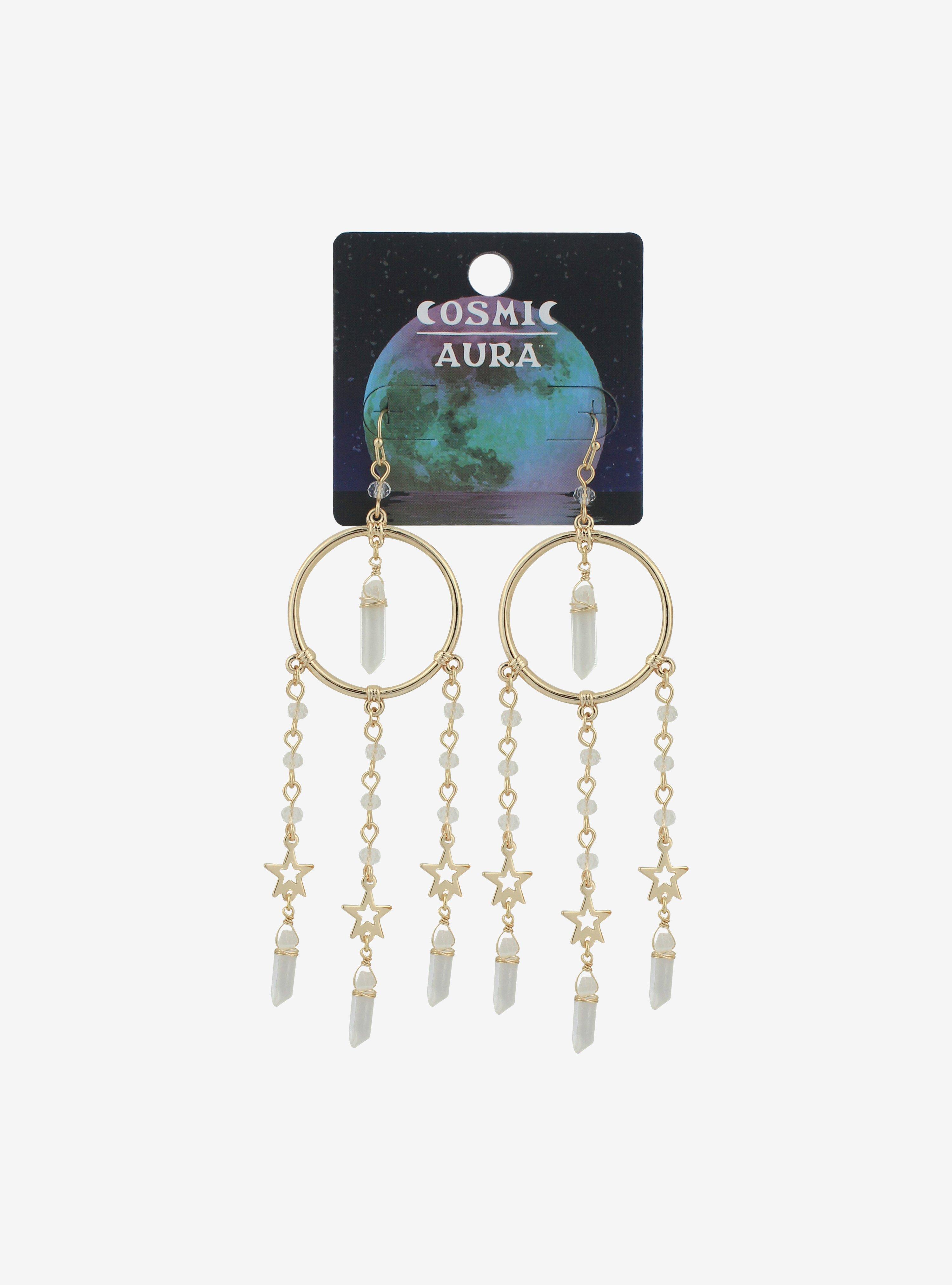 Crystal Multichain Drop Earrings, , hi-res