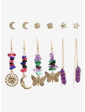Colorful Stones Celestial Earring Set, , hi-res