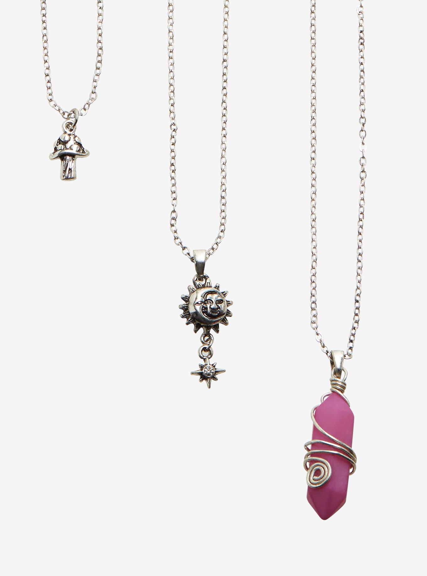 Celestial Mushroom Crystal Necklace Set, , hi-res
