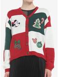 Her Universe Disney Holiday Mickey Mouse Patchwork Girls Cardigan, MULTI, hi-res