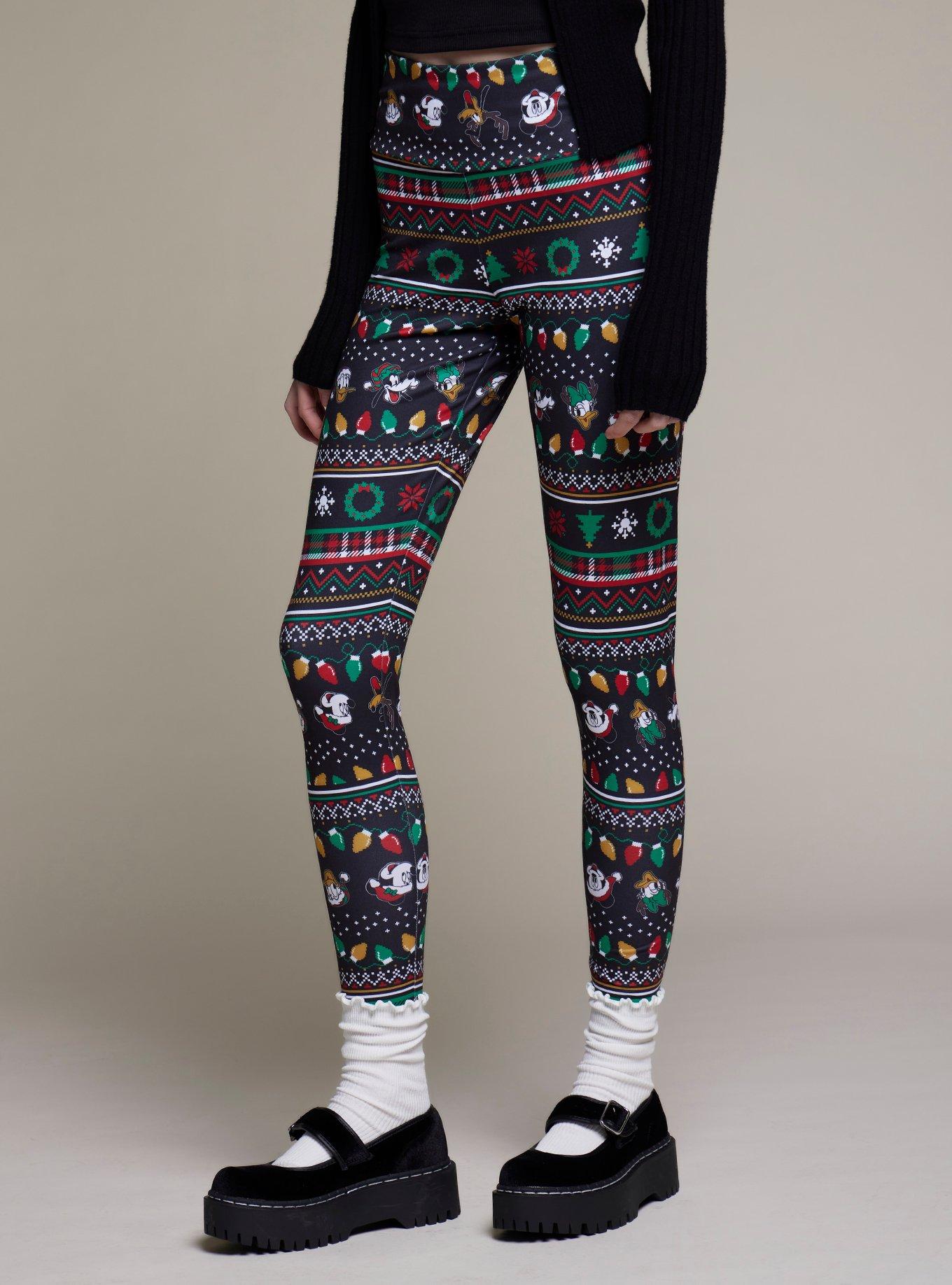 Her Universe Disney Holiday Mickey Mouse Friends Fair Isle Leggings