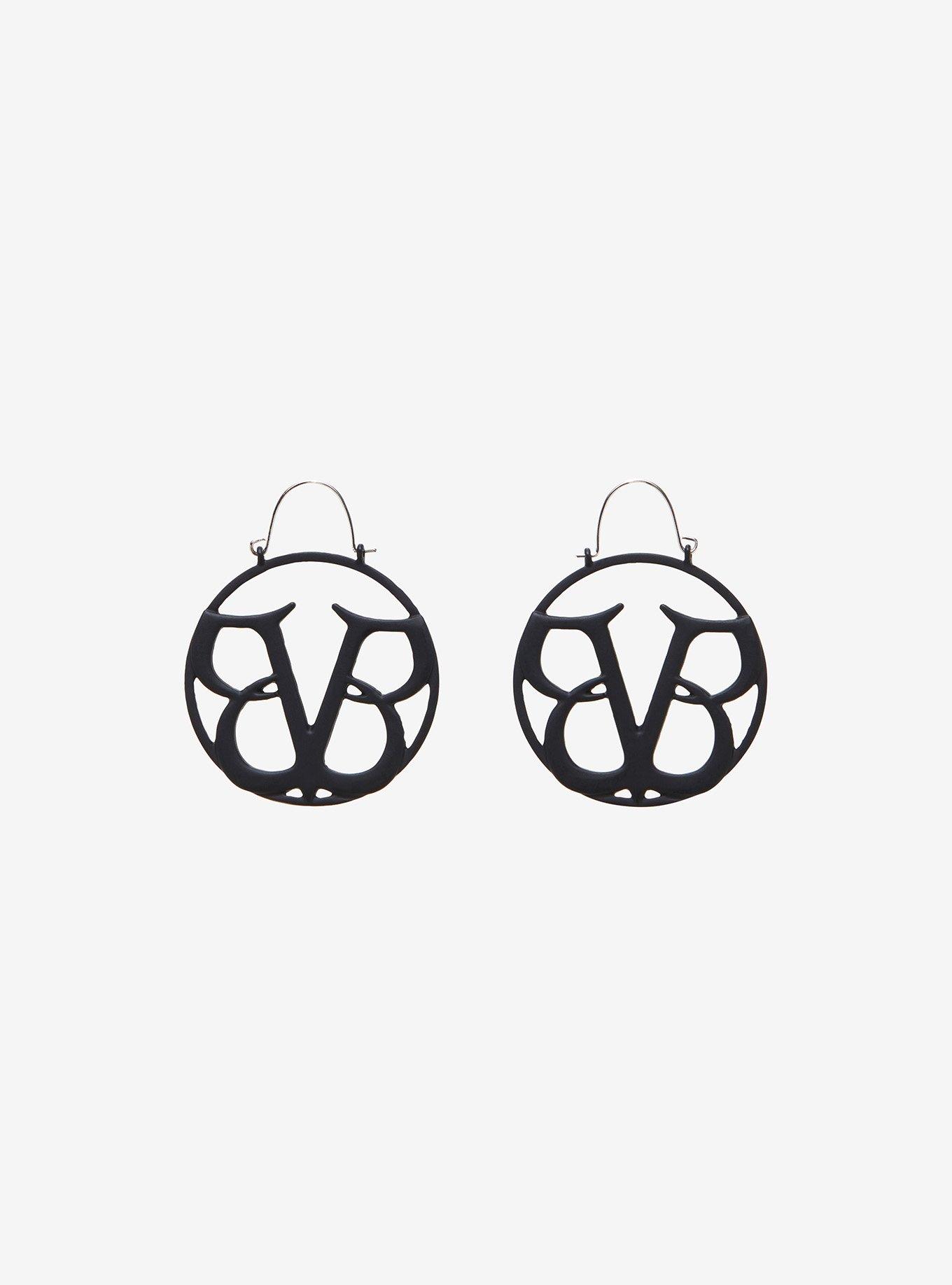Black Veil Brides Logo Hoop Earrings | Hot Topic