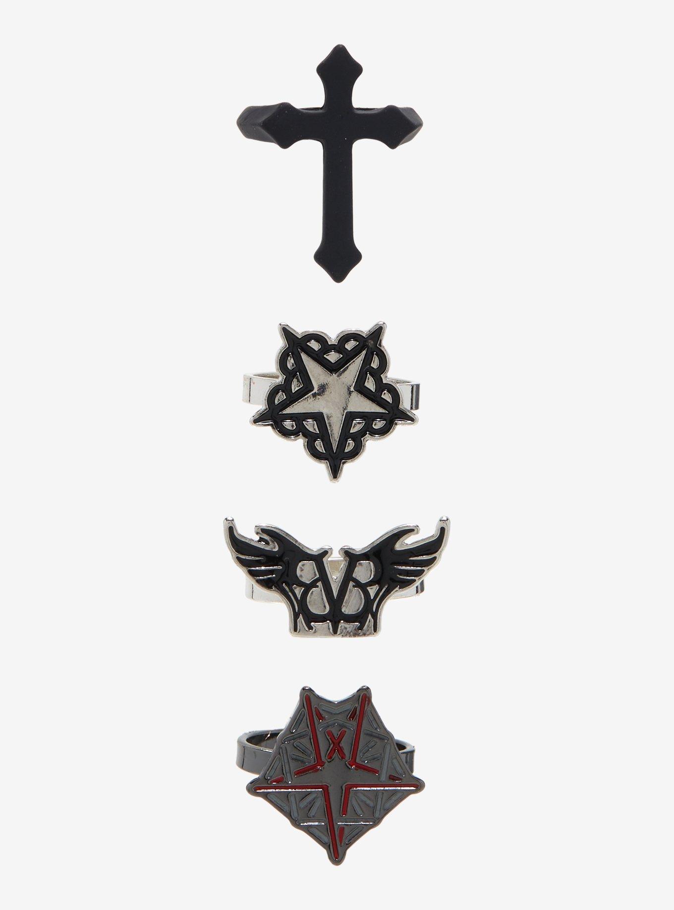 Black Veil Brides Icons Ring Set, , hi-res