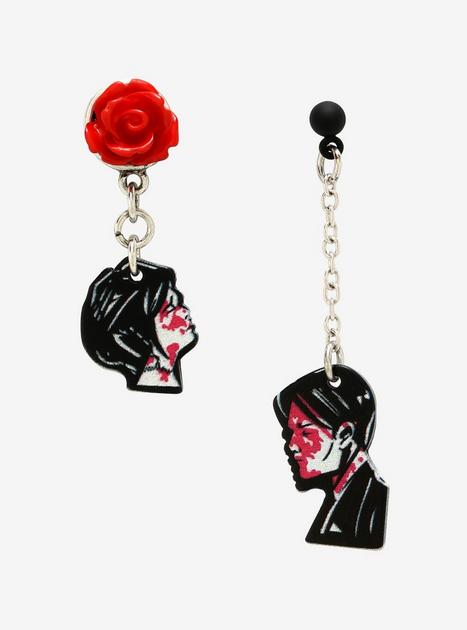 My Chemical Romance Three Cheers Couple Mismatch Earrings | Hot Topic