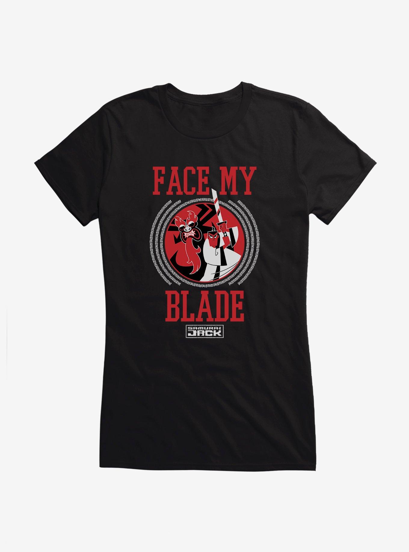 Samurai Jack Face My Blade Girls T-Shirt