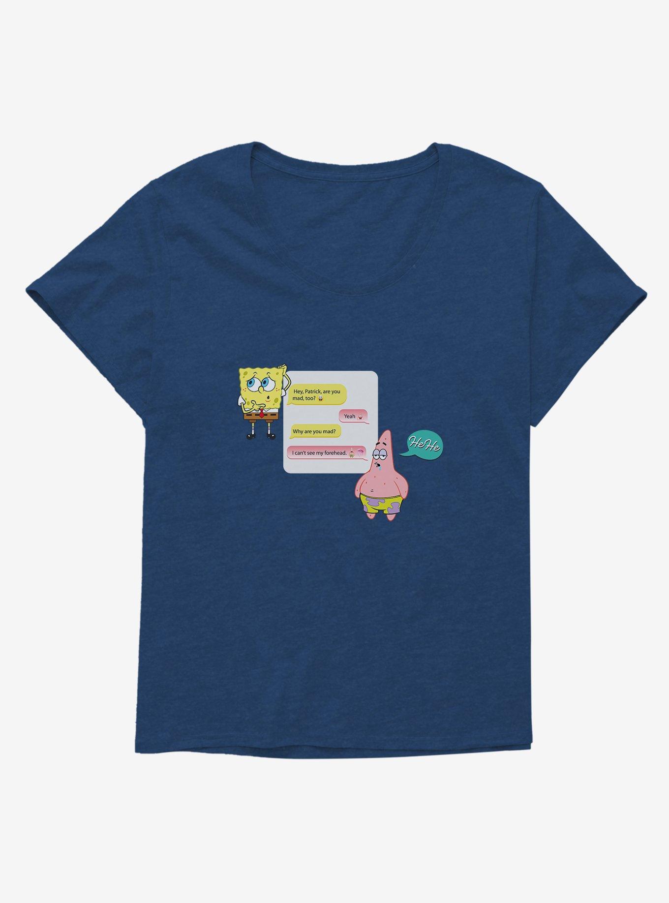 SpongeBob SquarePants Can't See My Forehead Girls T-Shirt Plus Size, , hi-res