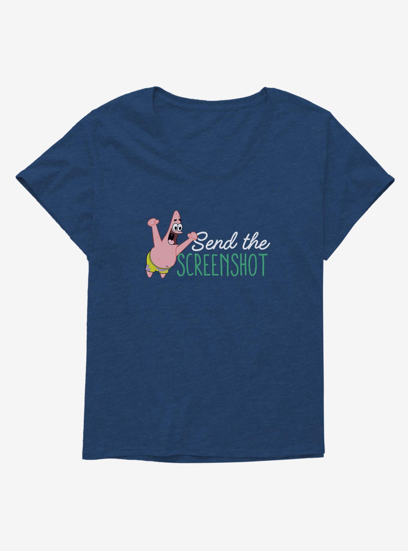 SpongeBob SquarePants Send The Screenshot Patrick Girls T-Shirt Plus Size, ATHLETIC NAVY, hi-res