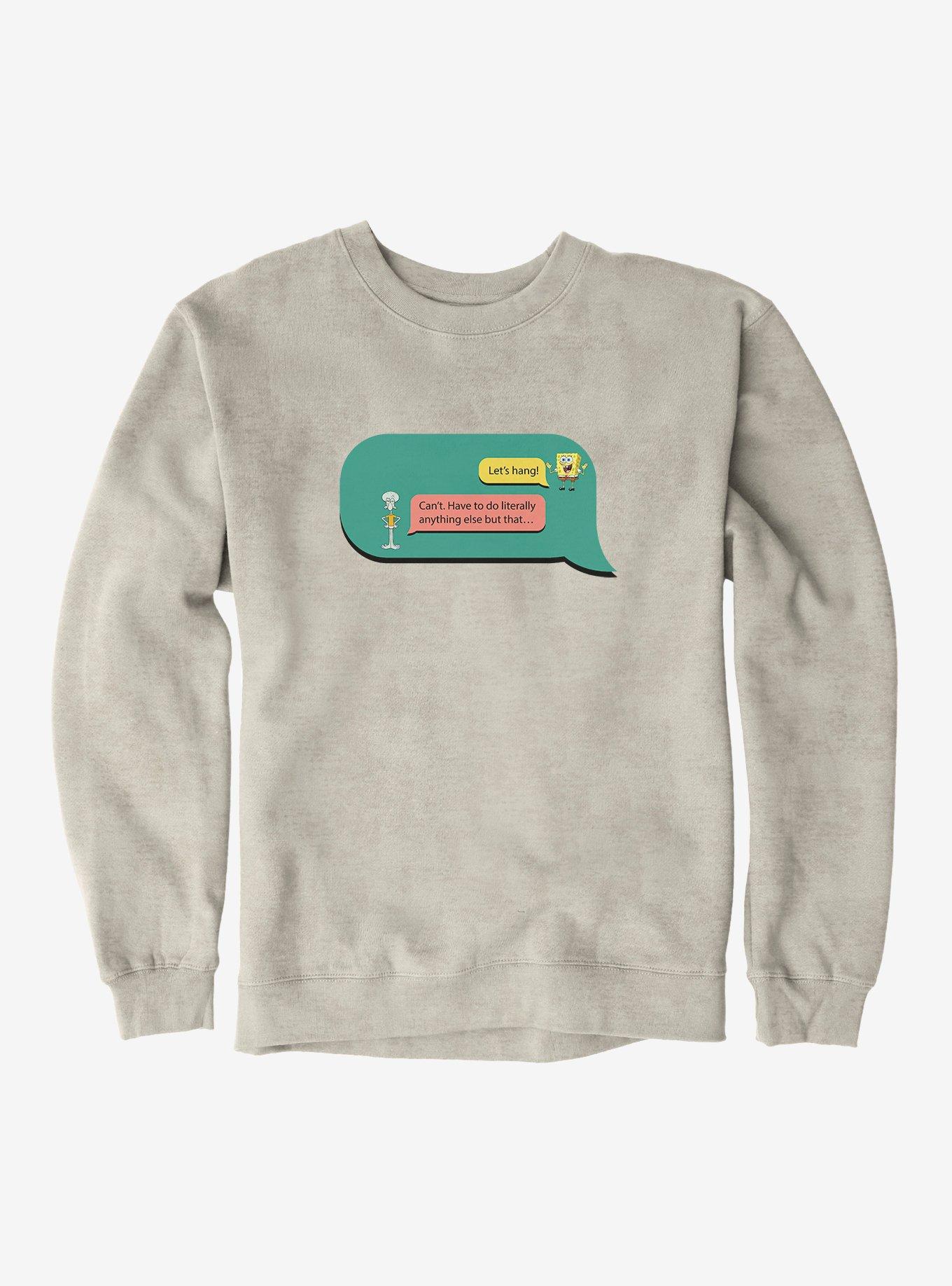 SpongeBob SquarePants Text Bubble Let's Hang Sweatshirt, , hi-res