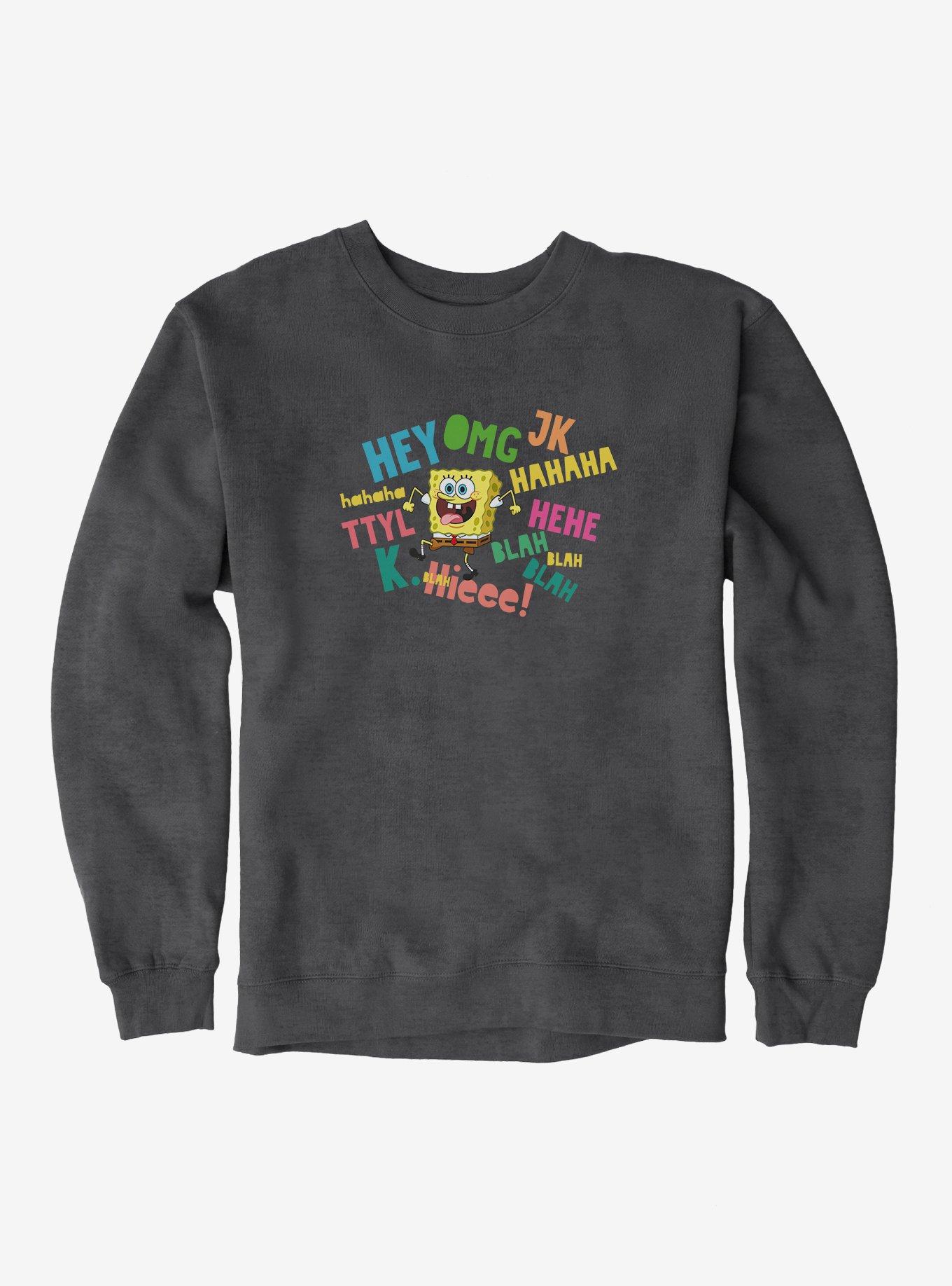 SpongeBob SquarePants Text Verbiage Sweatshirt, , hi-res