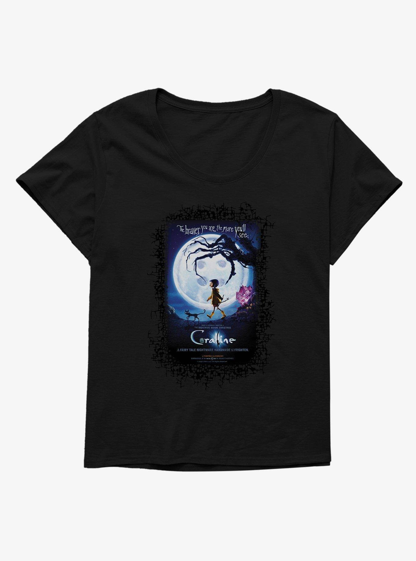 Coraline Moon Silhouette Poster Womens T-Shirt Plus Size, , hi-res