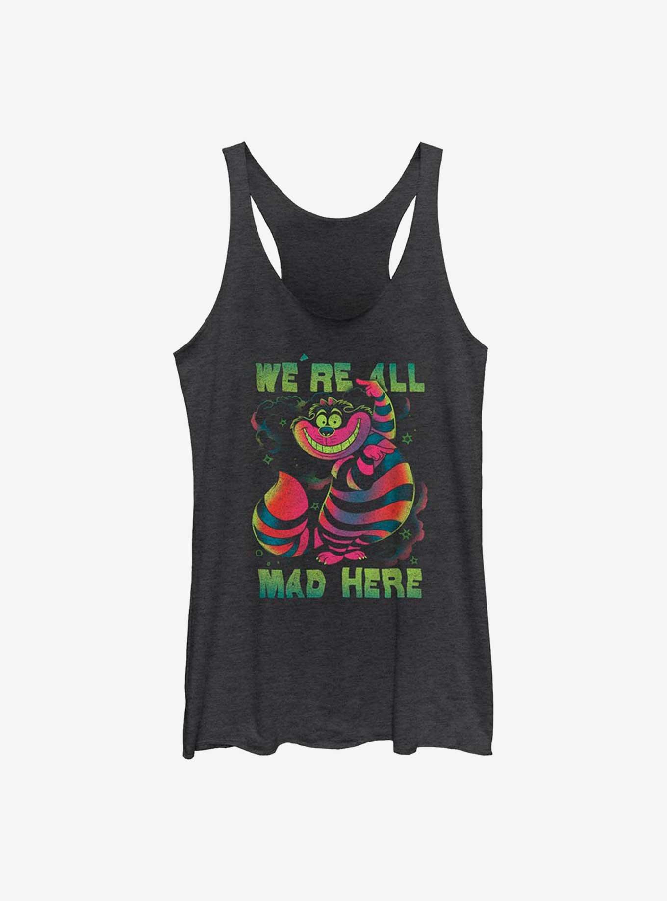 Disney Alice in Wonderland Mad Cheshire Girls Tank, BLK HTR, hi-res