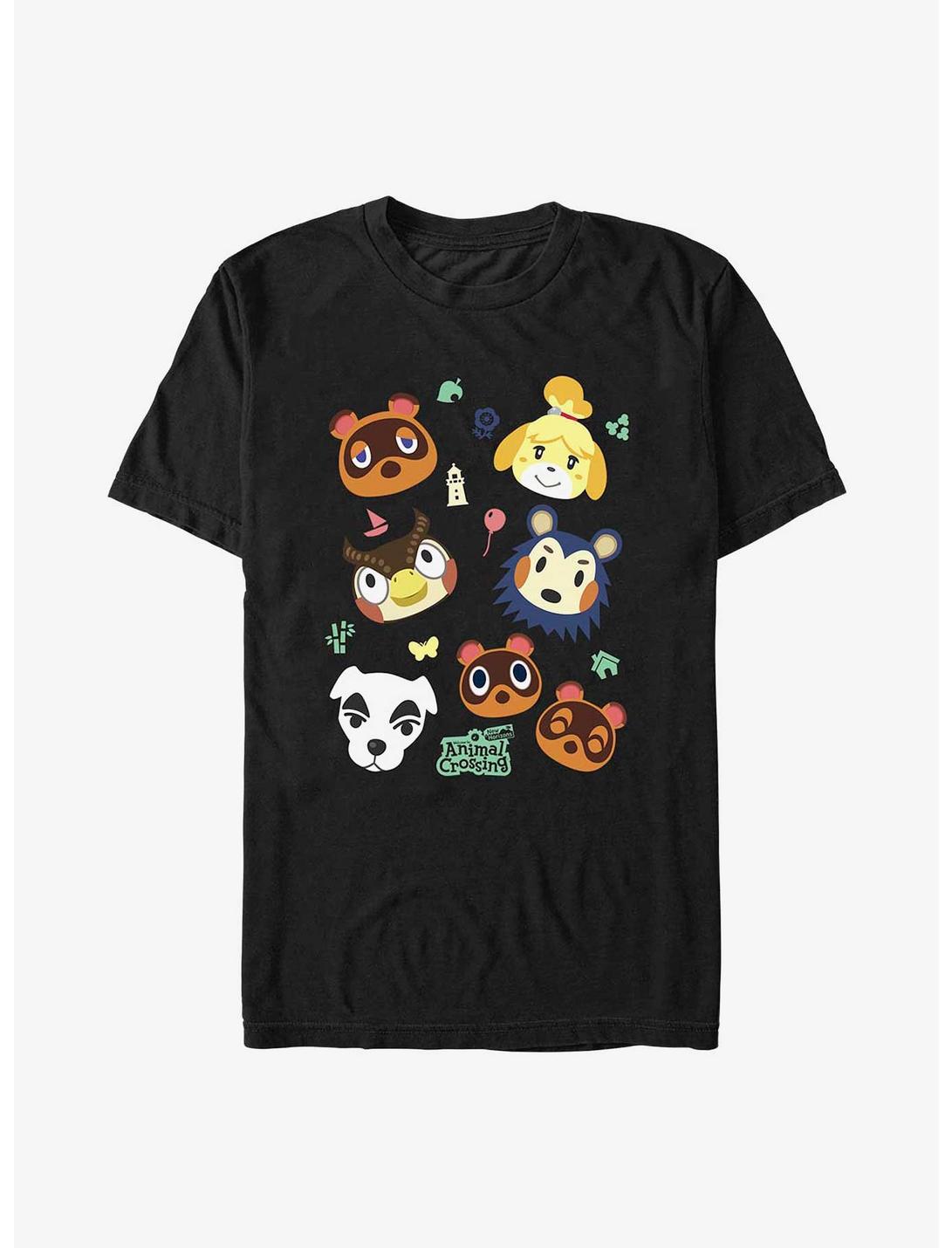 Nintendo Animal Crossing Faces T-Shirt, BLACK, hi-res