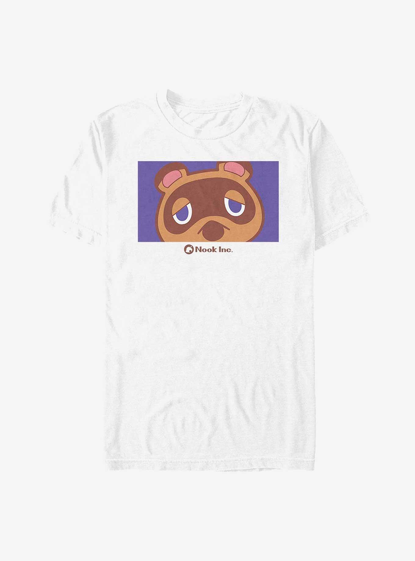 Nintendo Animal Crossing Nook Closeup T-Shirt, WHITE, hi-res