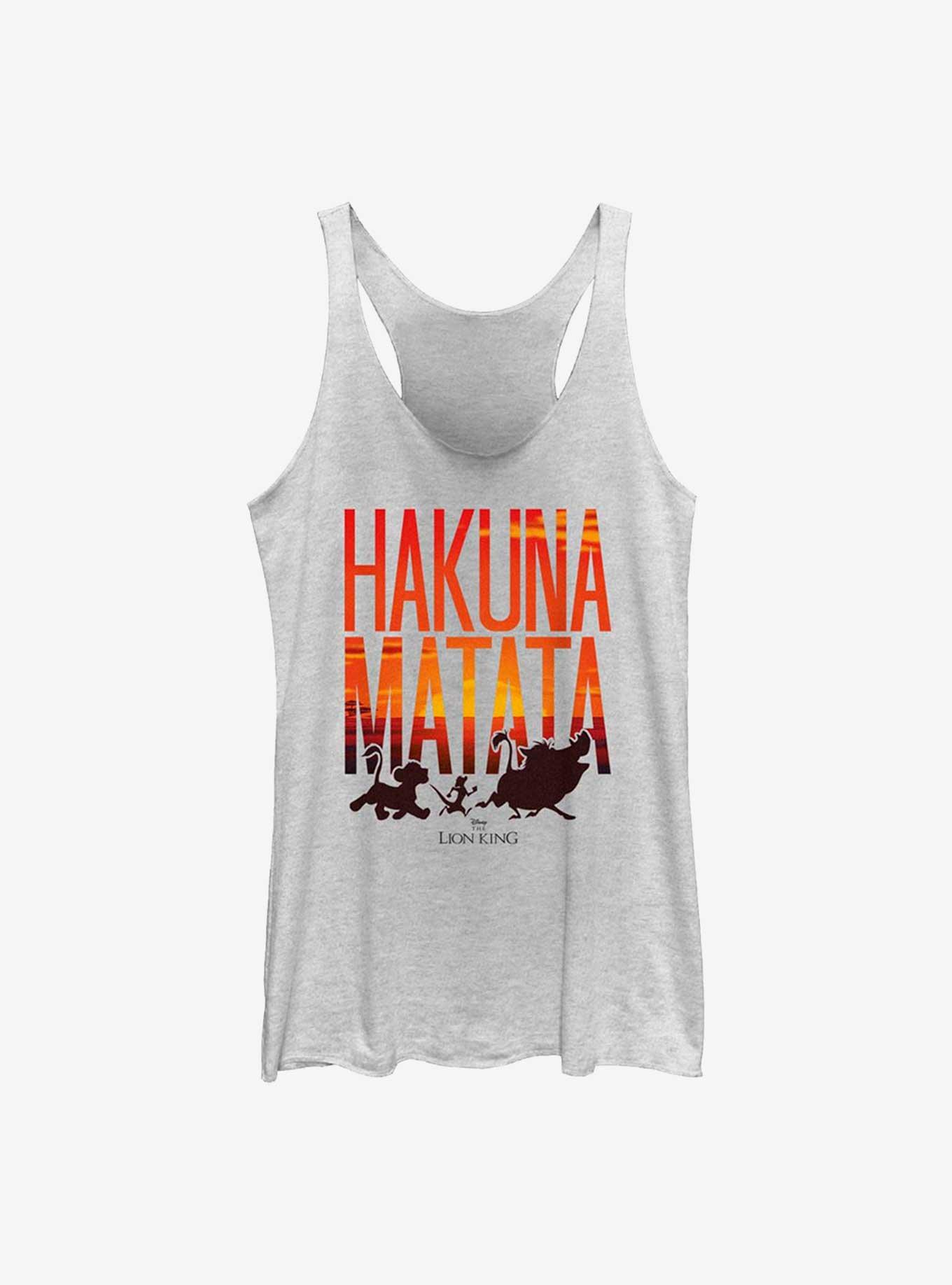 Disney The Lion King Sunset Matata Girls Tank, WHITE HTR, hi-res