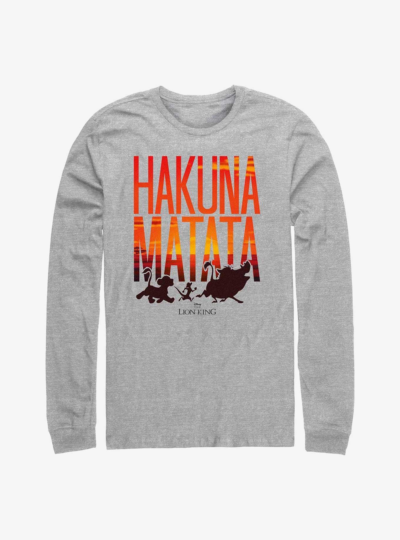 Disney The Lion King Sunset Matata Long Sleeve T-Shirt, ATH HTR, hi-res