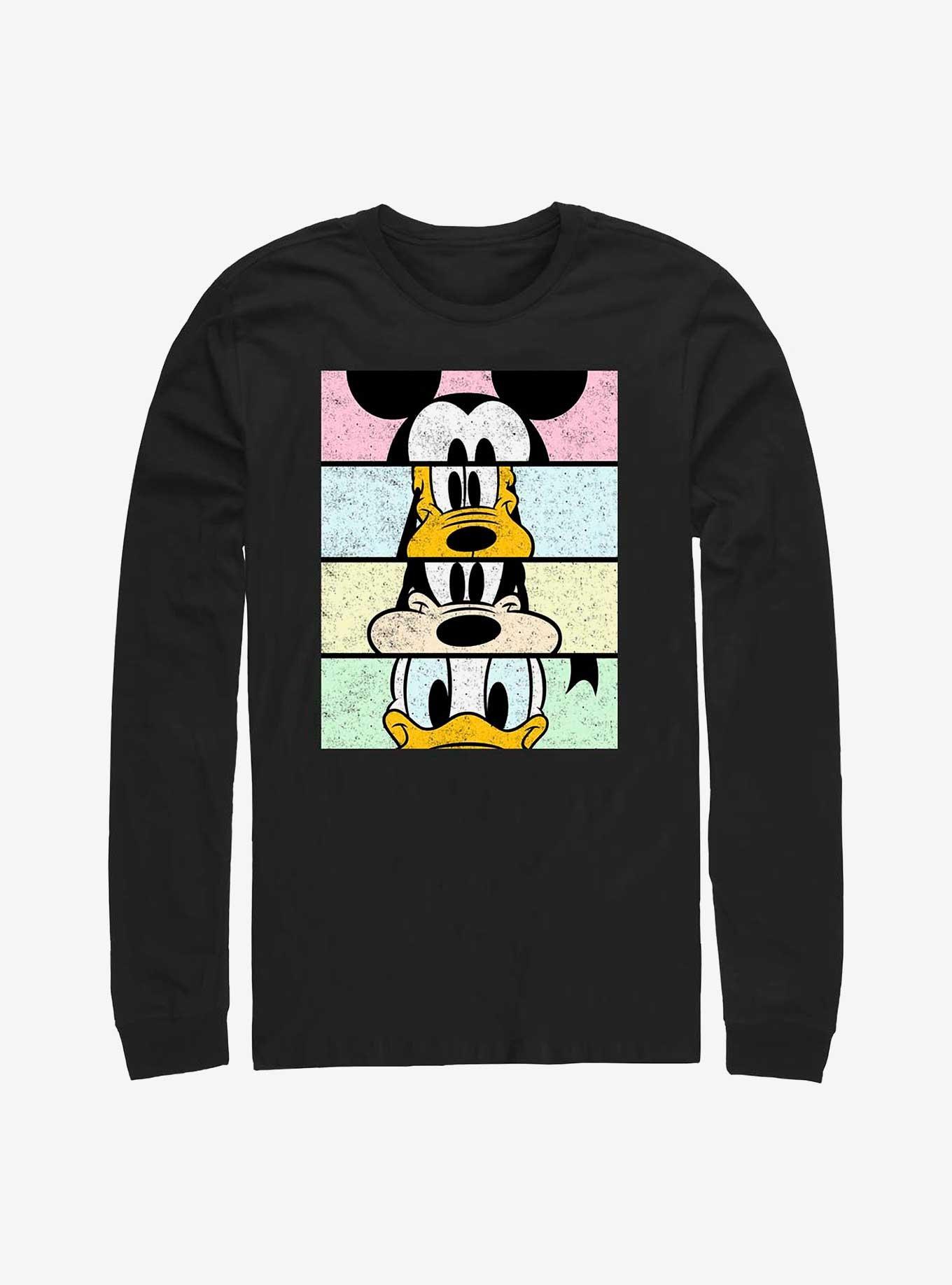 Disney Mickey Mouse Crew Faces Long Sleeve T-Shirt, , hi-res