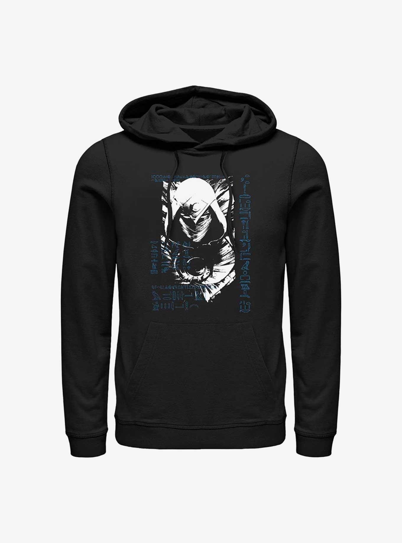 Marvel Moon Knight Grunge Hoodie BLACK Hot Topic