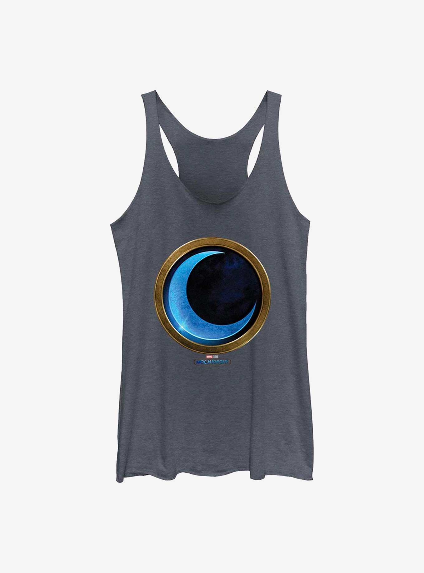 Marvel Moon Knight Moon Icon Girls Tank, NAVY HTR, hi-res