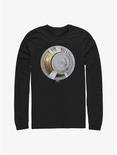 Marvel Moon Knight Moon Gold Icon Long Sleeve T-Shirt, BLACK, hi-res