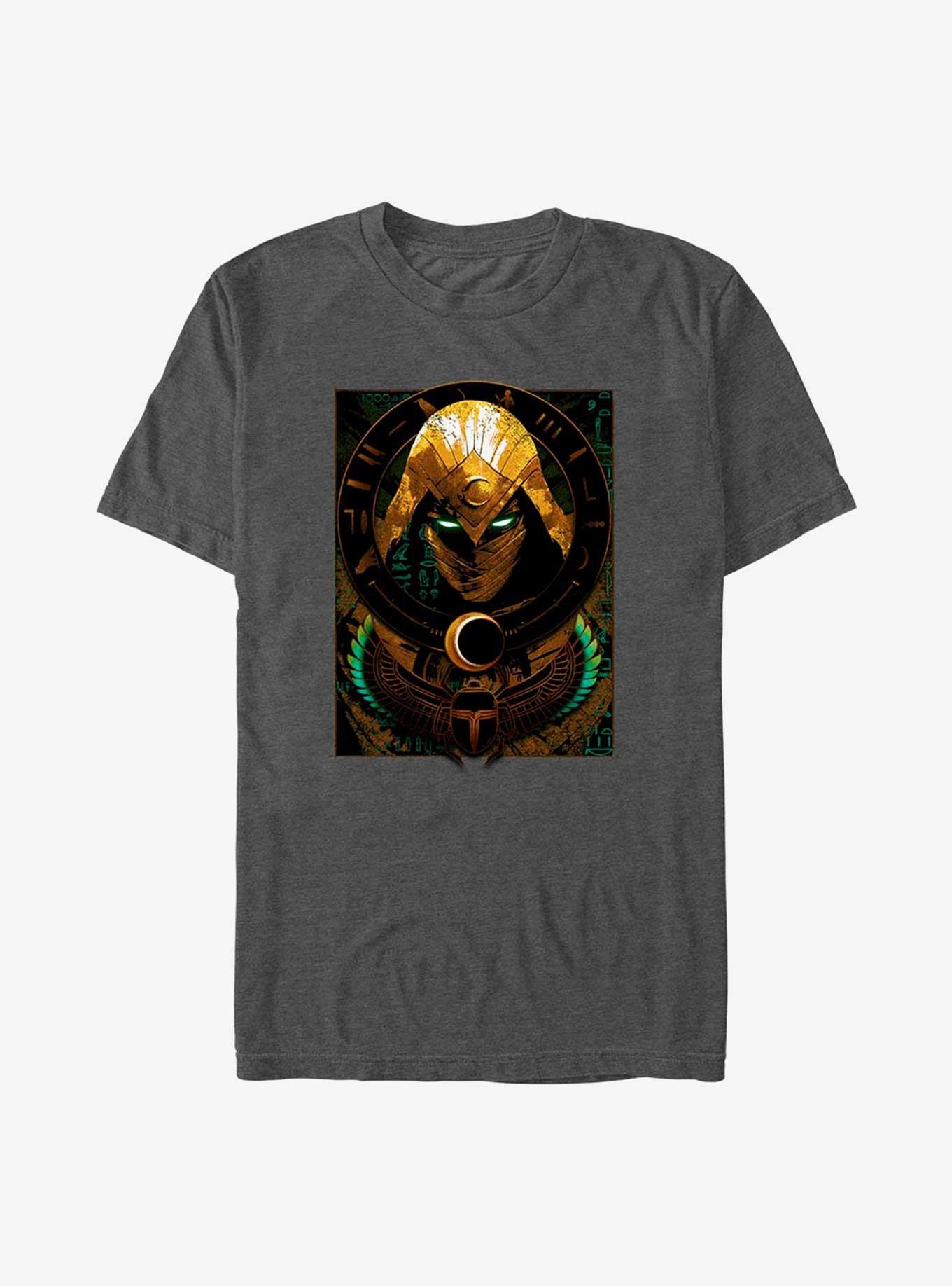 Marvel Moon Knight Scarab Moon T-Shirt, CHAR HTR, hi-res