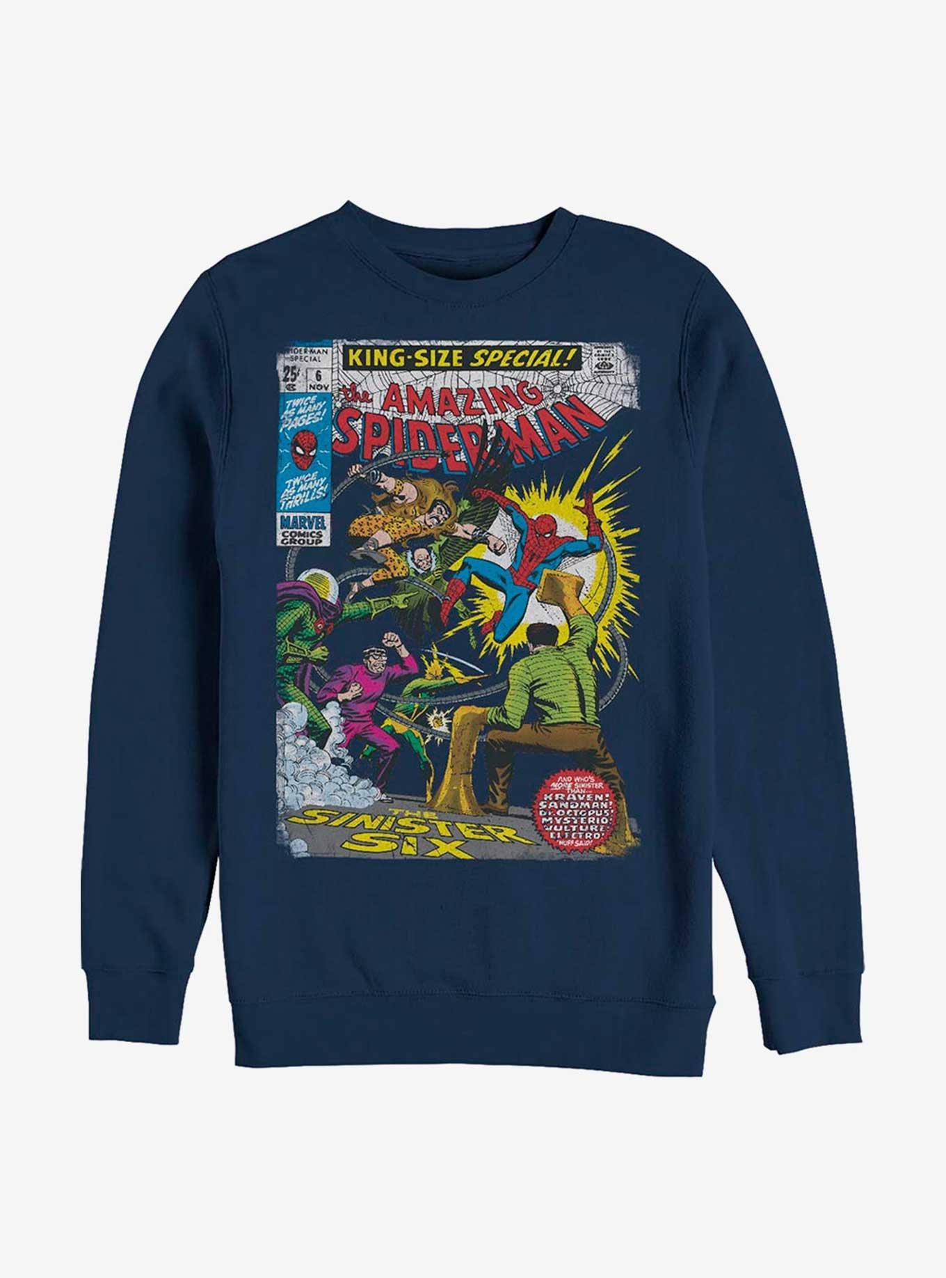 Marvel Spider-Man The Sinister Six Comic Crewneck, , hi-res