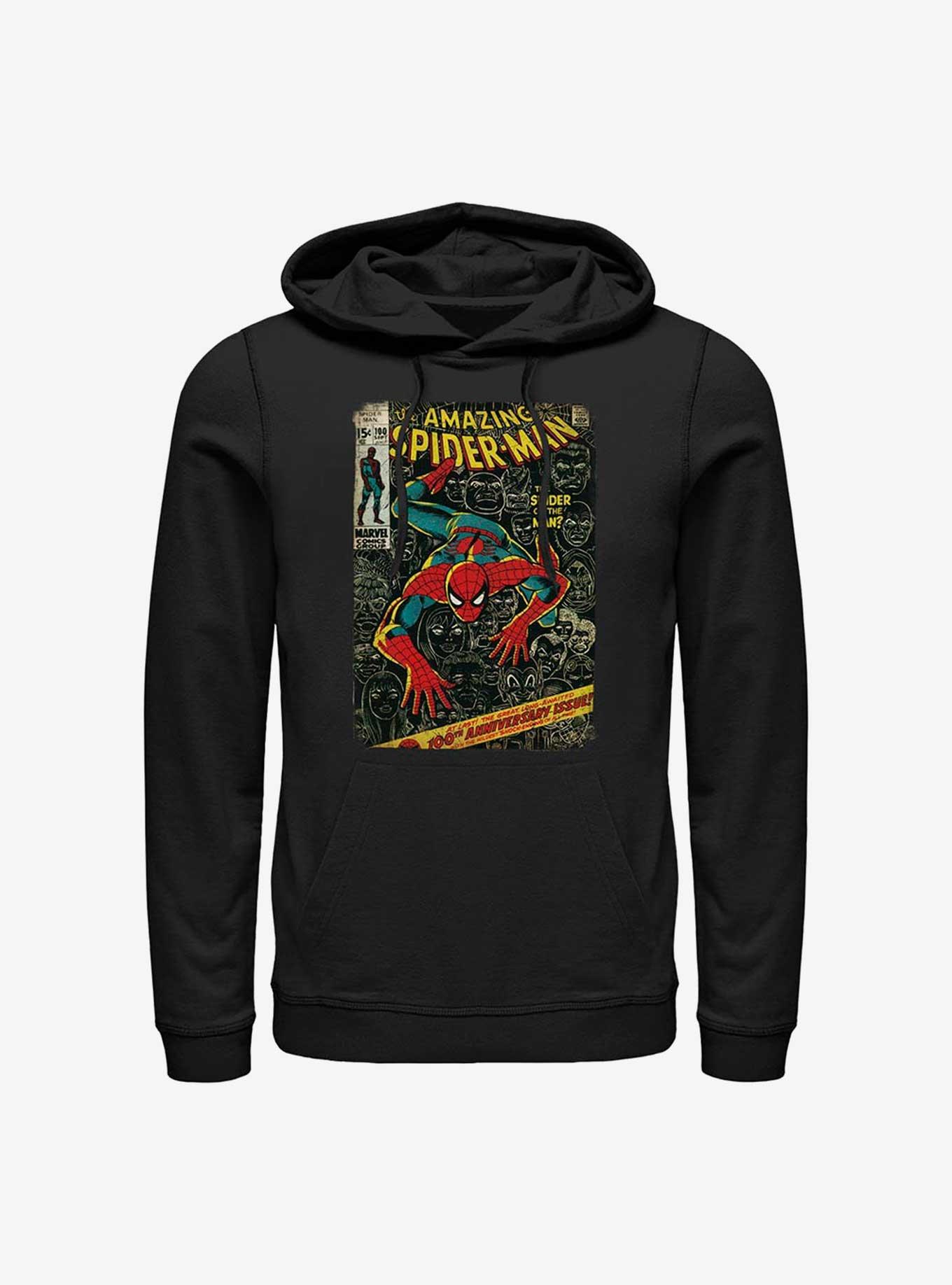 Marvel Spider-Man Spidey Comic Cover Hoodie, BLACK, hi-res