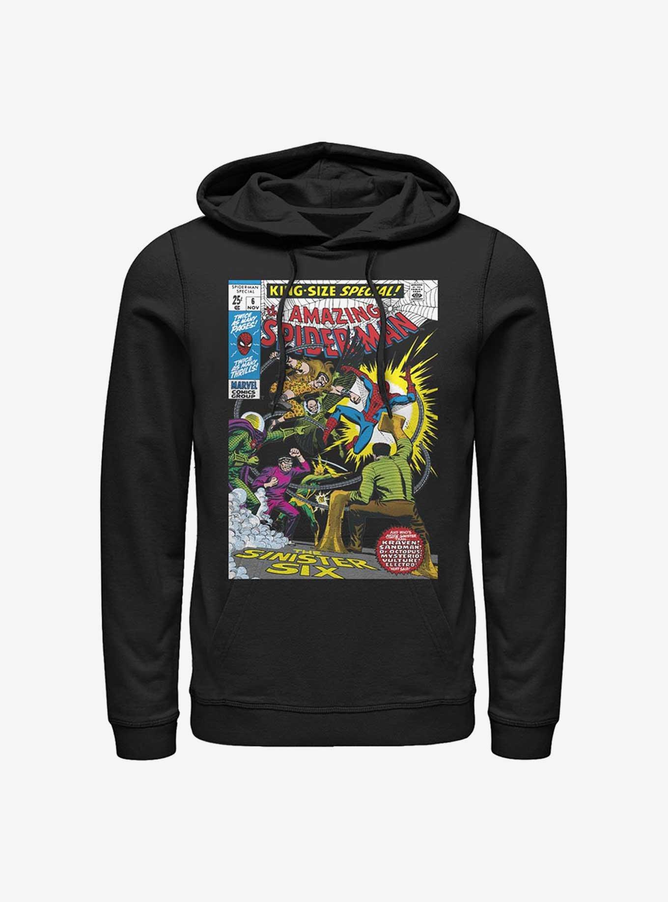Marvel Spider-Man The Sinister Six Comic Hoodie, BLACK, hi-res