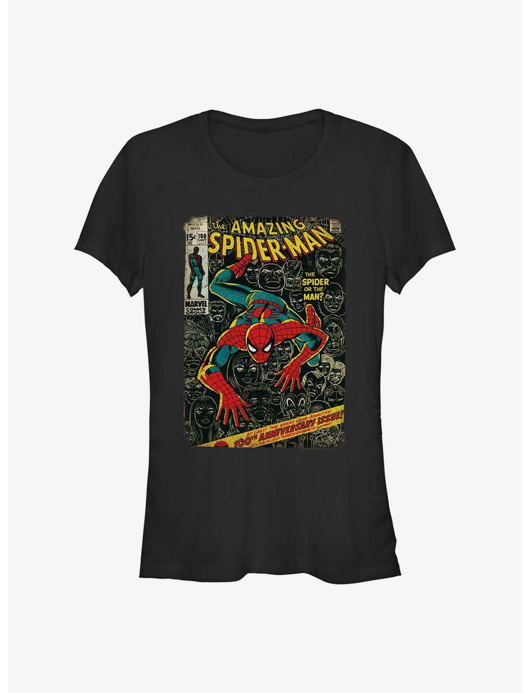 Marvel Spider-Man Spidey Comic Cover Girls T-Shirt, BLACK, hi-res