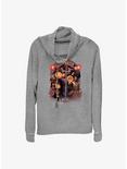 Marvel Doctor Strange in the Multiverse of Madness All Characters Cowl Neck Long-Sleeve Top, GRAY HTR, hi-res