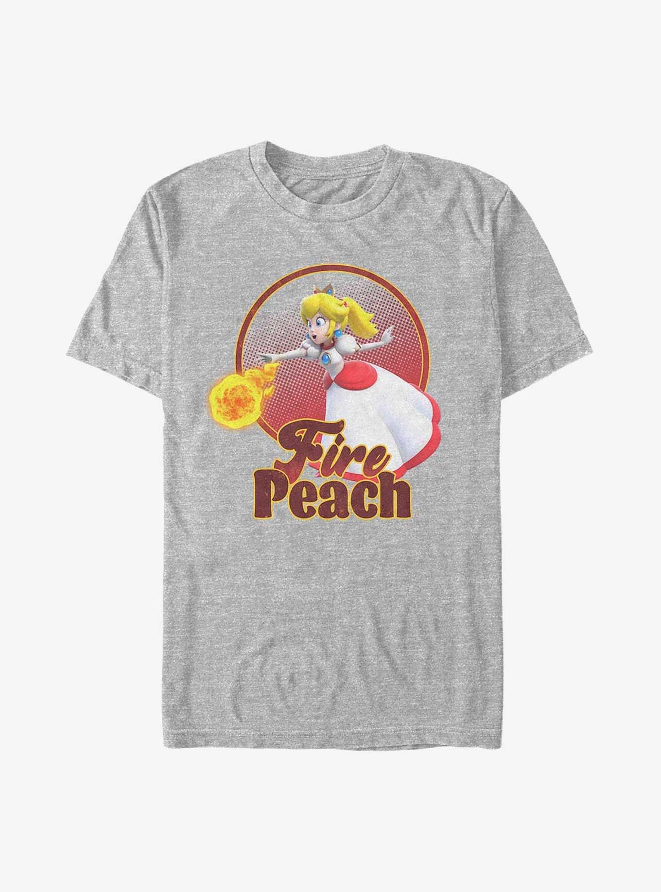Nintendo Fire Peach T-Shirt, ATH HTR, hi-res
