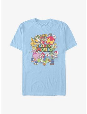 Nintendo Mario Color Character Collage T-Shirt, , hi-res