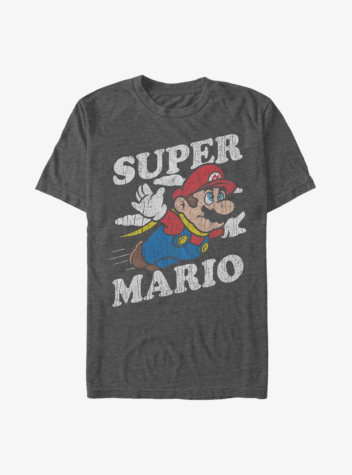 Nintendo Mario Flyin' High T-Shirt, CHAR HTR, hi-res