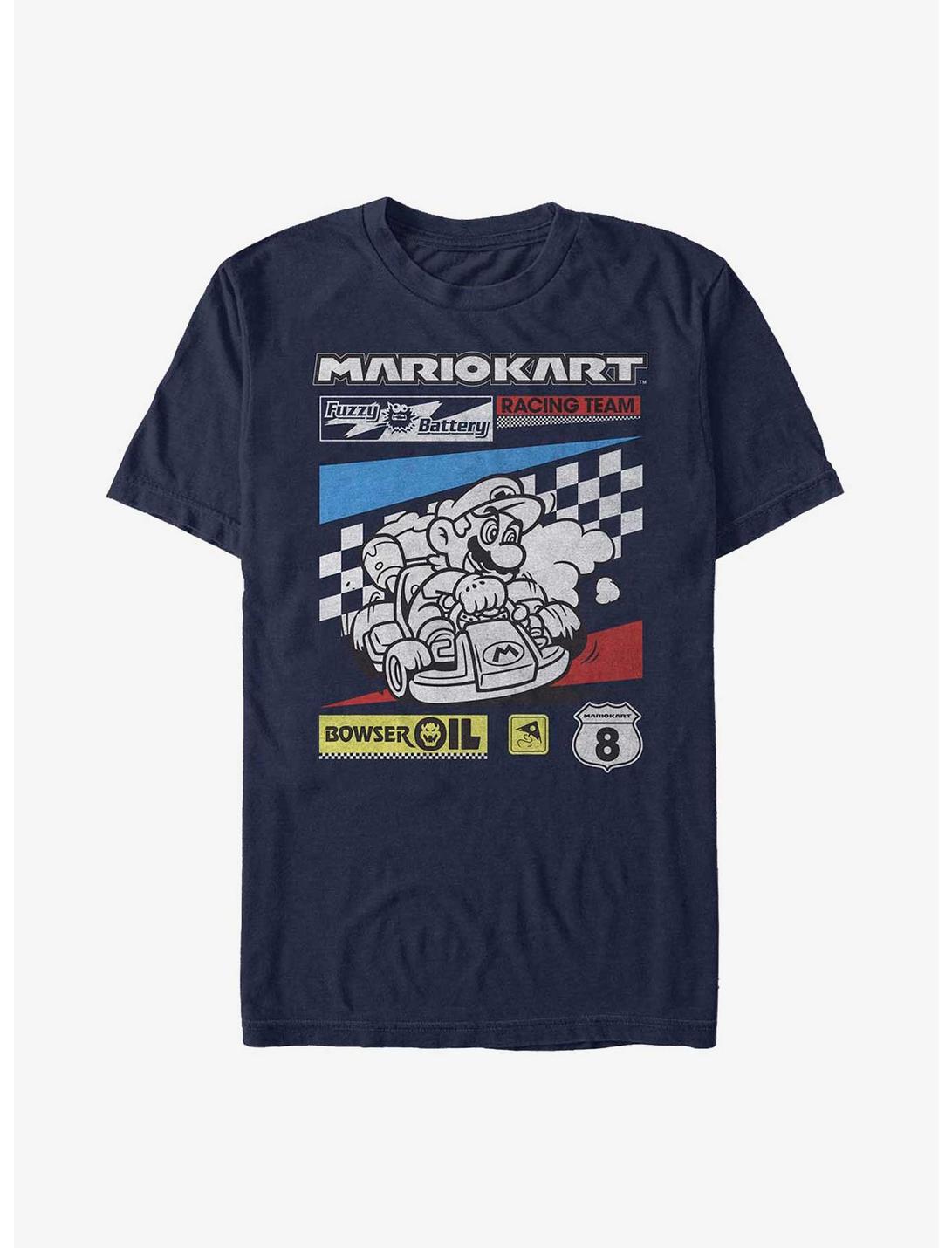 Nintendo Mario Kart Racing Team T-Shirt, NAVY, hi-res