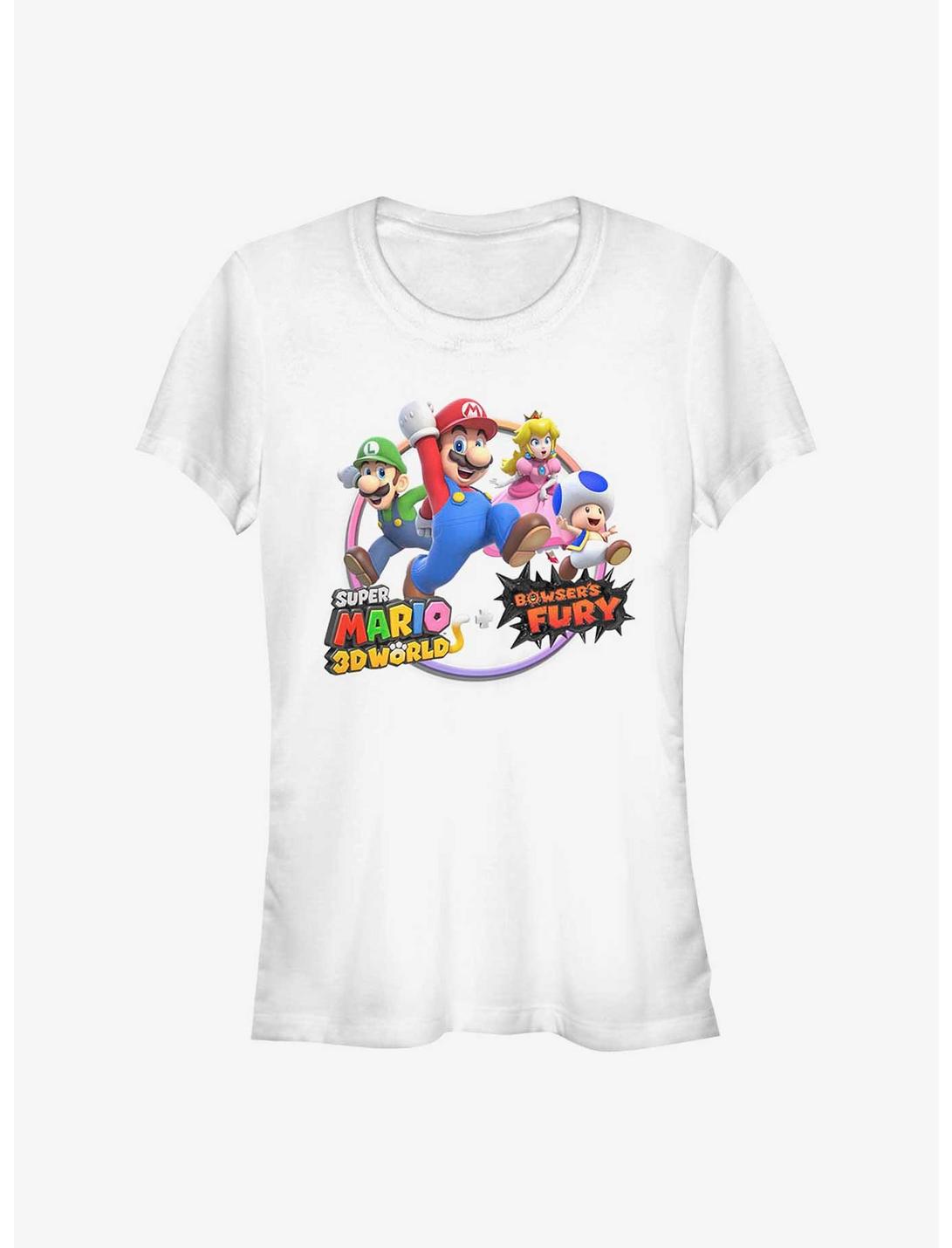 Nintendo Mario Bowser's Fury Girls T-Shirt, WHITE, hi-res