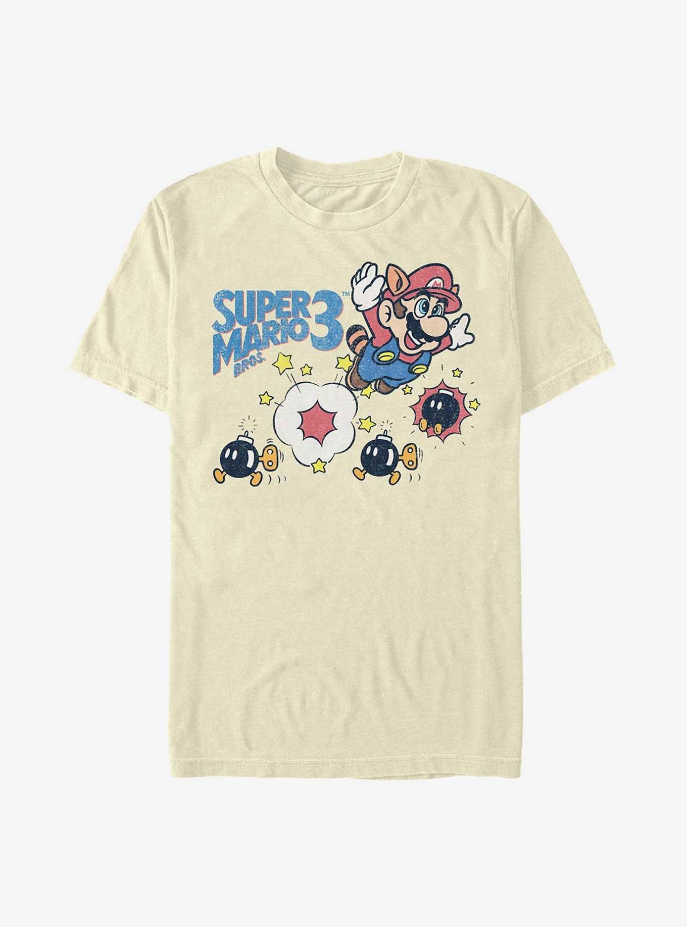 Nintendo Super Mario Bros 3 Retro T Shirt WHITE Hot Topic