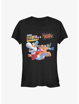 Nintendo Super Mario Fly Through Girls T-Shirt, , hi-res