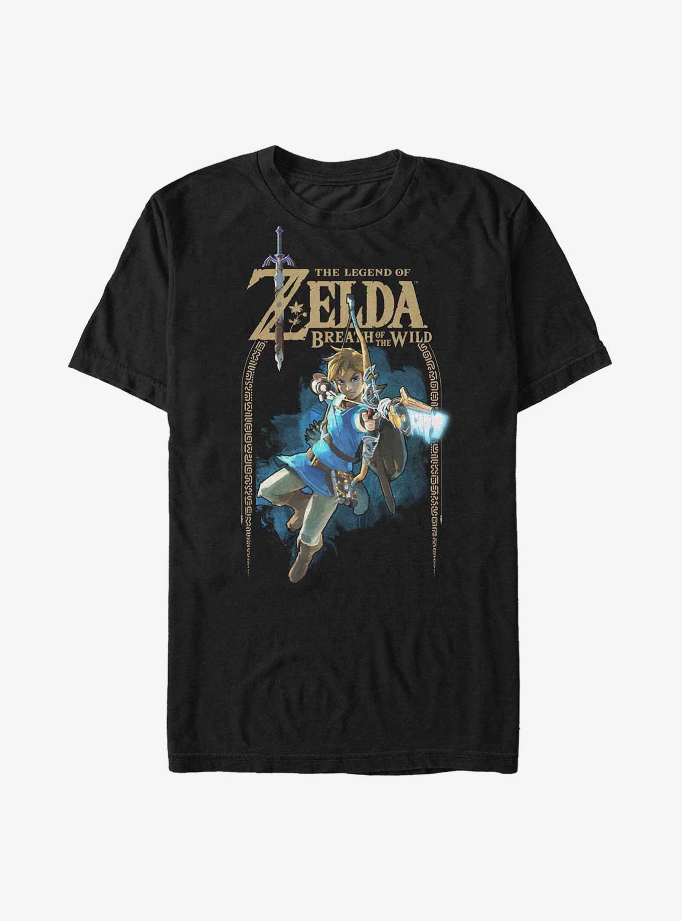 Nintendo Zelda Breath Of The Wild Archer T-Shirt, BLACK, hi-res