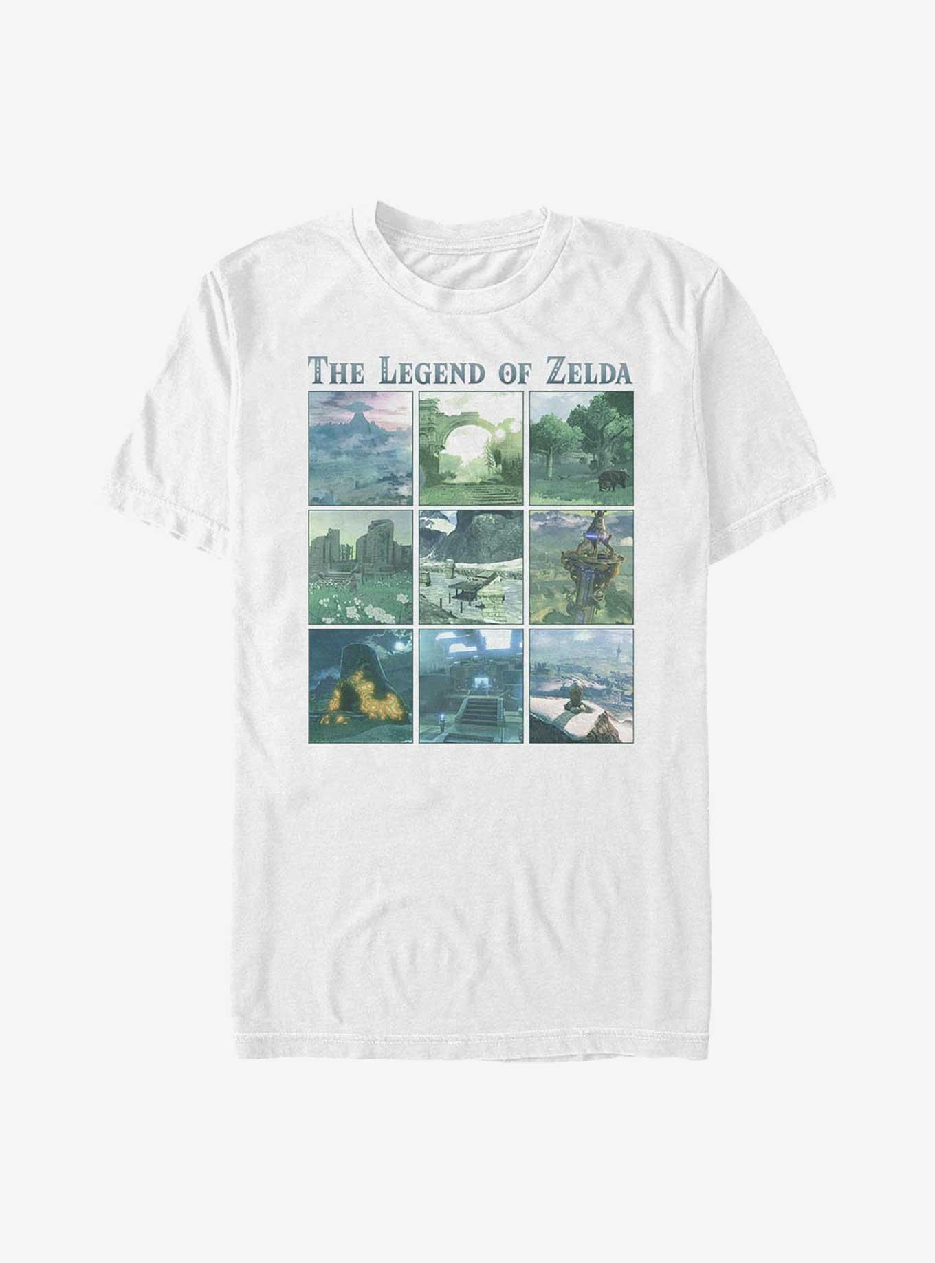 Nintendo Zelda Breath Of The Wild Locations T-Shirt, WHITE, hi-res