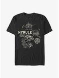 Nintendo Zelda Regional Map of Hyrule T-Shirt, BLACK, hi-res