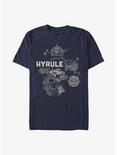 Nintendo Zelda Regional Map of Hyrule T-Shirt, NAVY, hi-res