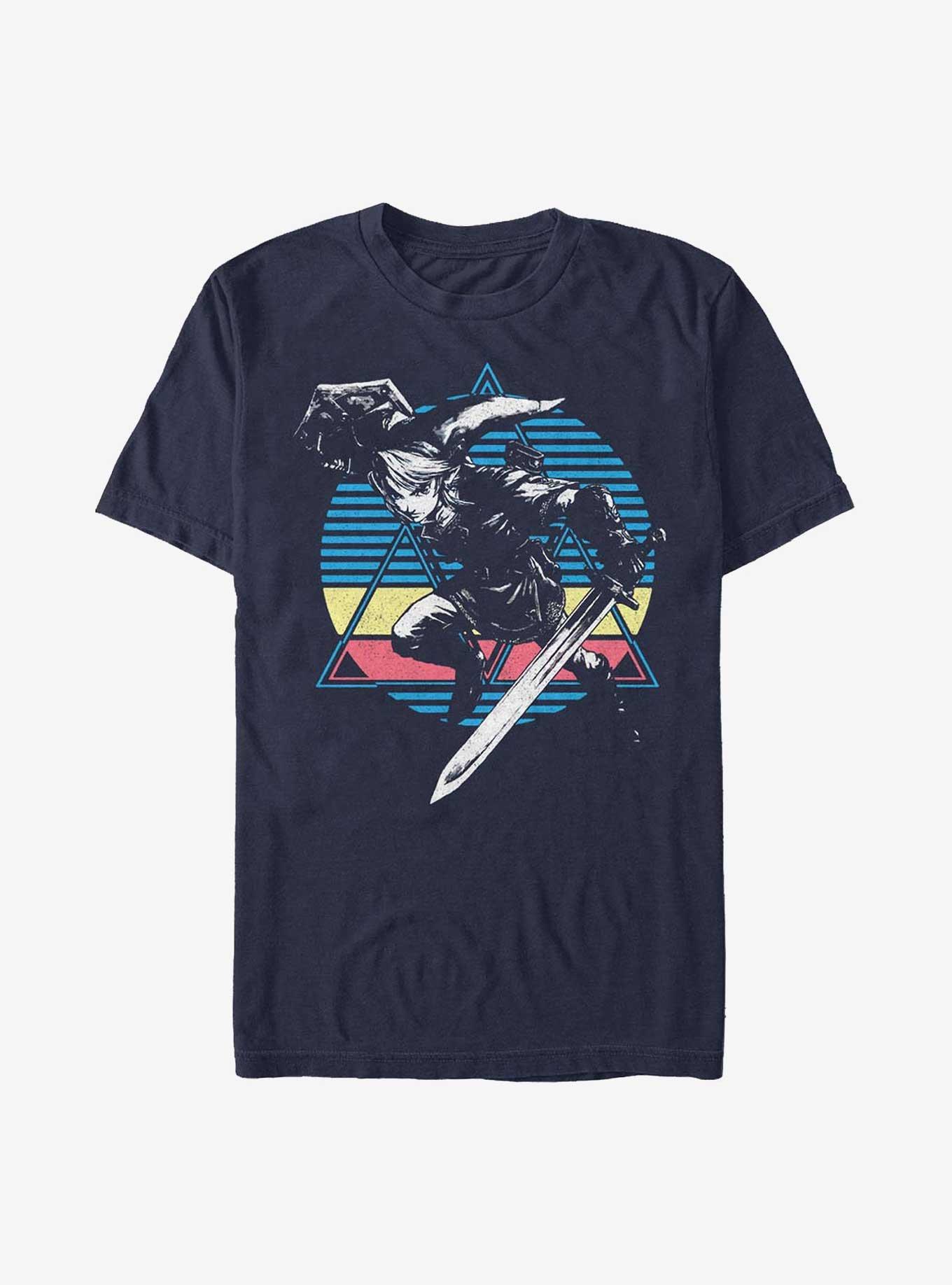 Nintendo Zelda Vintage Style Link T-Shirt, NAVY, hi-res